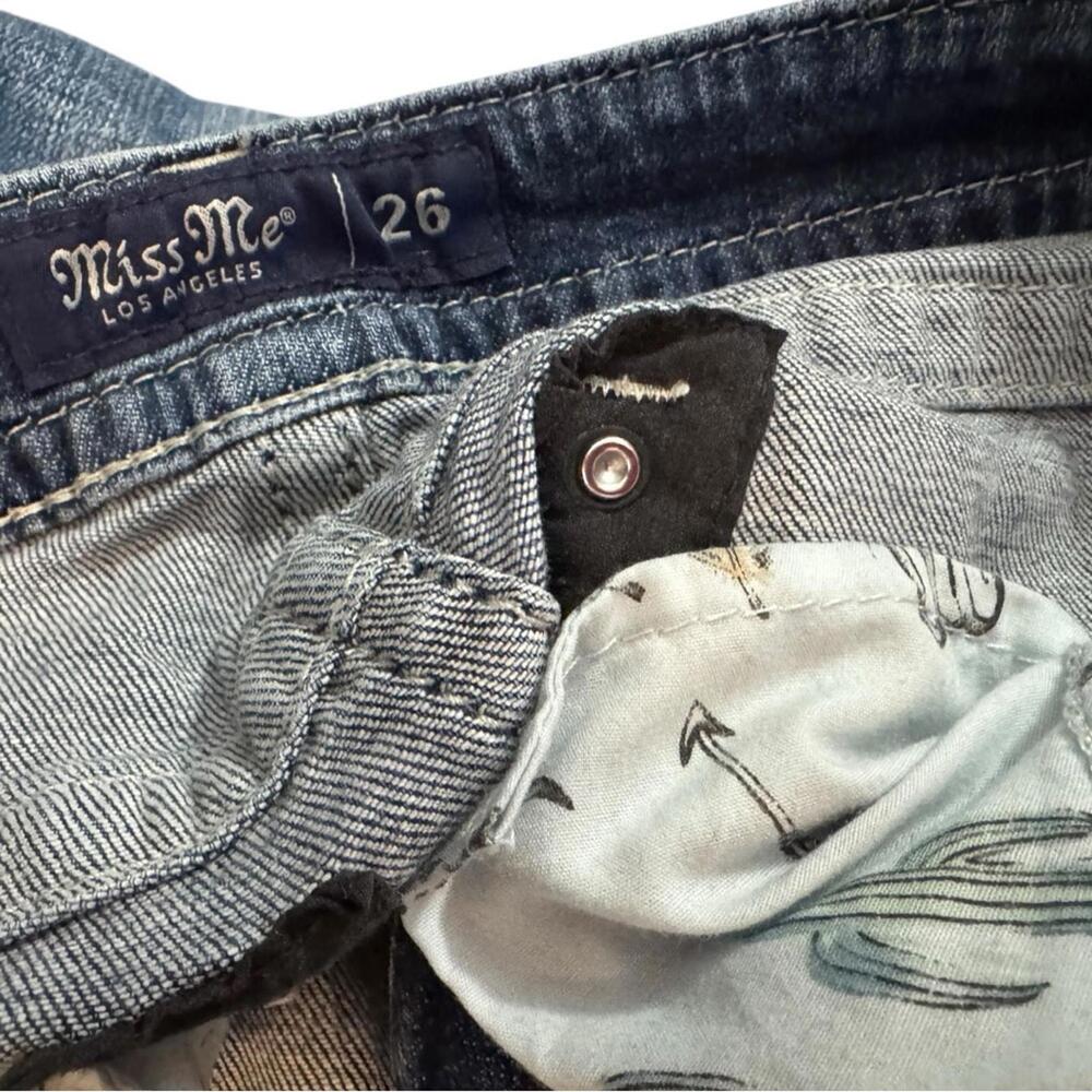 1176 Miss Me Blue Bootcut Jeans 26 (28x33.5) Western Cowgirl Bling Rodeo NWOT - Picture 7 of 9